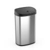 DESCRIPTION: (1) MOTION SENSOR GARBAGE CAN BRAND/MODEL: MAINSTAYS/MS-50-22 INFORMATION: STAINLESS STEEL/CAPACITY: 13.2 GAL RETAIL$: $43.98 SIZE: 16.4"