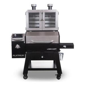 DESCRIPTION: (1) PLATINUM LOCKHART GRILL & SMOKER BRAND/MODEL: PIT BOSS/PB2180LK INFORMATION: WIFI/WOOD PELLET/STAINLESS STEEL RETAIL$: $747.00 SIZE: