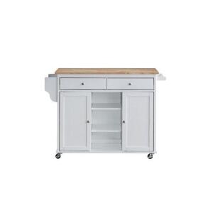 DESCRIPTION: (1) GRADY KITCHEN CART BRAND/MODEL: CROWN MARK/1305-WH INFORMATION: WHITE/2-DRAWERS RETAIL$: $339.90 SIZE: 46.5"L X 17.8"W X 34.4"H QTY: