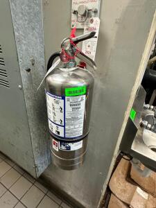 DESCRIPTION WET CHEMICAL FIRE EXTINGUISHER W/ 2024 CHARGE. ADDITIONAL INFORMATION W/ WALL HOOK. LOCATION KITCHEN QTY 1