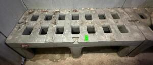 DESCRIPTION (4) 48" PLASTIC DUNNAGE RACKS THIS LOT IS: SOLD BY THE PIECE LOCATION KITCHEN QTY 3