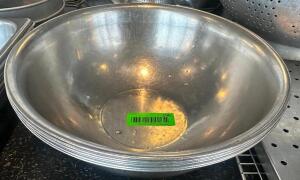 DESCRIPTION (6) STAINLESS MIXING BOWLS THIS LOT IS: SOLD BY THE PIECE LOCATION SEATING QTY 6