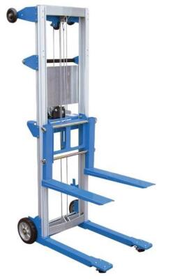 DESCRIPTION: (1) HAND WINCH TRUCK BRAND/MODEL: GENIE LIFT/35566 INFORMATION: BLUE/LOAD CAPACITY: 400 LBS RETAIL$: $1,349.99 SIZE: 35"L X 25"W X 97-117