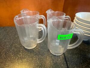 DESCRIPTION (4) 64 OZ PLASTIC PITCHERS THIS LOT IS: SOLD BY THE PIECE LOCATION SEATING QTY 4