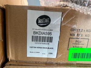 DESCRIPTION (18) TABLE CRAFT BKDIA595 BLACK TABLE CADDYS BRAND / MODEL: TABLE CRAFT BKDIA595 ADDITIONAL INFORMATION NEW IN THE BOX THIS LOT IS: SOLD B