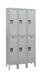 DESCRIPTION: (2) ANTIMICROBIAL LOCKER BRAND/MODEL: HALLOWELL/UMS3288-2A-PL INFORMATION: GRAY/6-OPENINGS/MINOR COSMETIC DAMAGES, MUST COME INTO INSPECT