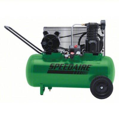 DESCRIPTION: (1) PORTABLE AIR COMPRESSOR BRAND/MODEL: SPEEDAIRE #52YM09 INFORMATION: GREEN, OIL LUBRICATED, HORIZONTAL, 2 HP, 5.5 CFM @ 90 PSI, 15 A S