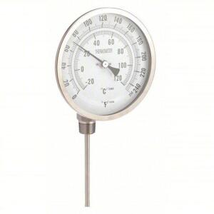 DESCRIPTION: (2) DIAL THERMOMETERS BRAND/MODEL: PRODUCT NUMBER #1NGD5 INFORMATION: BOTTOM, 0� TO 250�F/-20� TO 120�C, 1/2 IN NPT, 6 IN STEM LG, 3 YR S