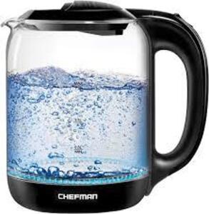 DESCRIPTION: (1) CORDLESS GLASS ELECTRIC KETTLE BRAND/MODEL: CHEFMAN SIZE: 1.7 L RETAIL$: $40.00 EA QTY: 1