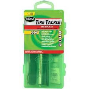 DESCRIPTION: (4) LARGE TIRE TACKLE REPAIR KIT BRAND/MODEL: SLIME INFORMATION: 22 PIECE KIT RETAIL$: $11.99 EA QTY: 4