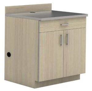 DESCRIPTION: (1) FUNDERBURK STORAGE CABINET BRAND/MODEL: SAFCO/1701VS INFORMATION: VANILLA STIX & GRAY/TWO-DOORS RETAIL$: $1,311.00 SIZE: 36"H X 36"W