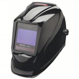 DESCRIPTION: (1) WELDING HELMET BRAND/MODEL: LINCOLN ELECTRIC #54EE97 INFORMATION: BLACK SIZE: AUTO-DARKENING, 4 ARC SENSORS, W4 TO W13, 3.82 IN X 2.4