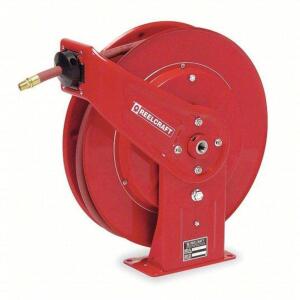 DESCRIPTION: (1) SPRING RETURN HOSE REEL BRAND/MODEL: REELCRAFT #2Z865 INFORMATION: RED, 3/8 IN MNPT, 300 PSI MAX OP PRESSURE, RED, NPT X NPT SIZE: 50