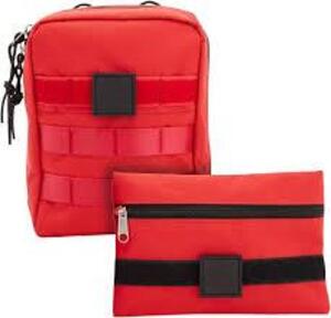 DESCRIPTION: (12) FIRST AID MED KIT TACTICAL POUCH (EMPTY) BRAND/MODEL: WELLBRITE INFORMATION: RED RETAIL$: $35.00 EA QTY: 12