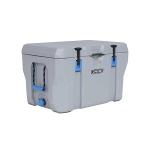 DESCRIPTION: (1) HIGH PERFORMANCE HARD SIDED COOLER BRAND/MODEL: LIFETIME/90903 INFORMATION: GRAY/CAPACITY: 77 QT RETAIL$: $199.90 SIZE: 31.13"L X 19"