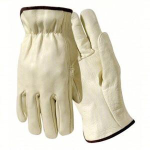 DESCRIPTION: (12) PAIRS OF WORK GLOVES BRAND/MODEL: WELLS LAMONT #359VE7 INFORMATION: WHITE, SINGLE POLE, 3 WAY SIZE: LARGE RETAIL$: $11.91 EA QTY: 12