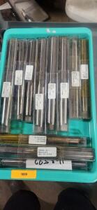 DESCRIPTION: (1) TRAY OF TAPERED SHANK REAMERS BRAND/MODEL: MADE IN USA SIZE: VARIOUS QTY: 1