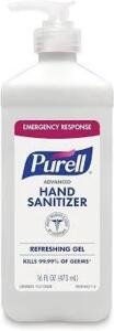 DESCRIPTION: (12) INSTANT GEL HAND SANITIZER BRAND/MODEL: PURELL #9636 SIZE: 16 OZ RETAIL$: $10.00 EA QTY: 12