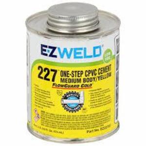 DESCRIPTION: (4) ONE STEP CPVC CEMENT BRAND/MODEL: EZ WELD 227 SIZE: 16 FL OZ RETAIL$: $8.78 EA QTY: 4