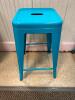 (4) - BLUE BAR STOOLS