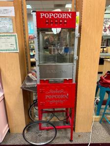 PARAMOUNT POPCORN MAKER MACHINE AND CART