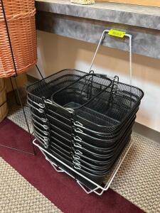 SHOPPING BASKET ORGANIZER WITH (8) BASKETS