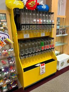 47" RETAIL SHELF WITH CANDY DISPENSERS