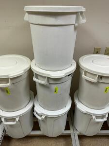 (3) - BRUTE INGREDIENT TUBS WITH LIDS