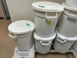 (3) - BRUTE INGREDIENT TUBS WITH LIDS