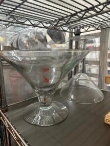 (2) - LARGE MARTINI GLASSES