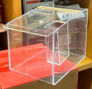 (4) - ACRYLIC CANDY BIN WITH LIFT OPEN TOP