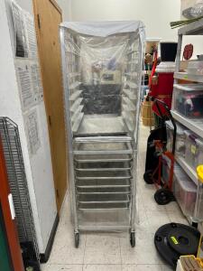 ROLLING PAN RACK WITH COVER