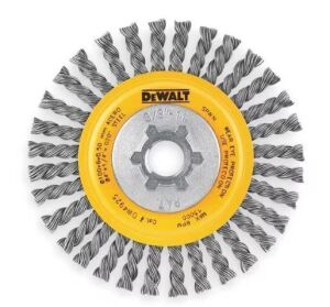 DESCRIPTION: (3) TWISTED BRISTLE WIRE WHEELS BRAND/MODEL: DEWALT DW4925 SIZE: 4" DIA 5/8-11 ARBOR HOLE RETAIL$: $34.17 QTY: 3