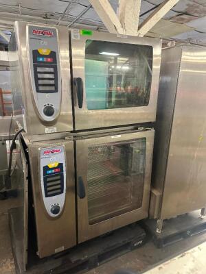 RATIONAL SCC 62 / SCC 102 DOUBLE STACK ICOMBI CLASSIC 6 PAN ELECTRIC COMBI OVEN