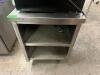 32" X 24" HEAVY DUTY STAINLESS COUNTER W/ LOWER STORAGE. - 2