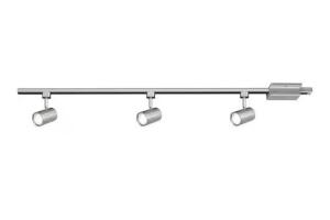 4-ft. 3-Light Brushed Nickel Integrated LED Linear Track Lighting Kit with Mini Cylinder Track Heads