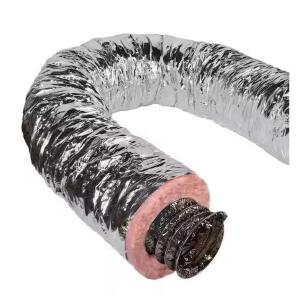 10 in. x 25 ft. Insulated Flexible Duct R6 Silver Jacket