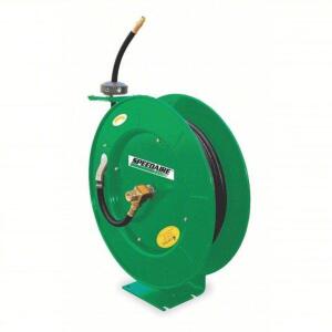 DESCRIPTION: (1) SPRING RETURN HOSE REEL BRAND/MODEL: SPEEDAIRE #2CUB8 INFORMATION: GREEN, 75 FT (1/2 IN I.D.), 1/2 IN MNPT X 3/4 IN MNPT, 300 PSI MAX