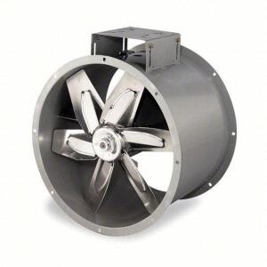 DESCRIPTION: (1) TUBEAXIAL FAN BRAND/MODEL: DAYTON #3C411 INFORMATION: CLEAN AIR, 50 SONES MAX NOISE LEVEL @ 5 FEET, BELT DRIVE SIZE: 24 IN BLADE RETA