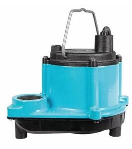 DESCRIPTION: (1) SUBMERSIBLE SUMP PUMP BRAND/MODEL: LITTLE GIANT/6-CIMR INFORMATION: BLUE/MAX HEAD: 18' RETAIL$: $176.25 SIZE: 1-1/2"DISCHARGE X 7-1/4