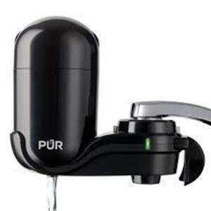 DESCRIPTION: (1) FAUCET FILTRATION SYSTEM - HORIZONTAL BRAND/MODEL: PUR PLUS INFORMATION: BLACK RETAIL$: $37.99 EA QTY: 1