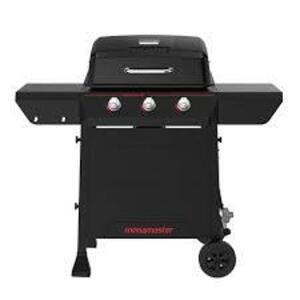 DESCRIPTION: (1) 3 BURNER PROPANE GAS GRILL BRAND/MODEL: MEGAMASTER INFORMATION: BLACK RETAIL$: $169.00 EA QTY: 1