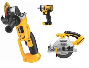 DESCRIPTION: (1) CORDLESS POWER TOOL SET BRAND/MODEL: DEWALT/DC390B,DCF880B,DC411B INFORMATION: 3-TOOLS/ONE BATTERY, NO CHARGER INCLUDED/MUST COME INT