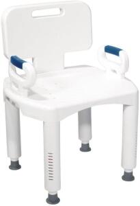 DESCRIPTION: (1) PREMIUM SHOWER CHAIR BRAND/MODEL: DRIVE MEDICAL/RTL12505 INFORMATION: WHITE/BACKREST & ARMS RETAIL$: $39.99 SIZE: 22.2"L X 6.9"W X 17