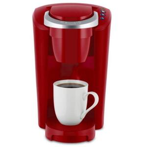 DESCRIPTION: (1) K-COMPACT POD COFFEE MAKER BRAND/MODEL: KEURIG/5000196743 INFORMATION: IMPERIAL RED/SINGLE-SERVE RETAIL$: $67.00 SIZE: 15"L X 11.3"W