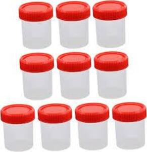 DESCRIPTION: (1) CASE OF APPROX (150) SPECIMEN SAMPLE CUPS WITH LIDSINFORMATION: CLEAR WITH REDRETAIL$: $169.99 EAQTY: 1