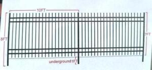 DESCRIPTION: 200' OF GALVANIZED STEEL FENCING WITH HARDWARE BRAND/MODEL: MOBE MO20S SIZE: 10'X7' PIECES QTY: 1.00