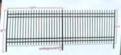 DESCRIPTION: 200' OF GALVANIZED STEEL FENCING WITH HARDWARE BRAND/MODEL: MOBE MO20S SIZE: 10'X7' PIECES QTY: 1.00