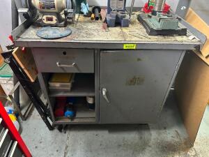 48" METAL WORK STATION DESK / TOOL BENCH.