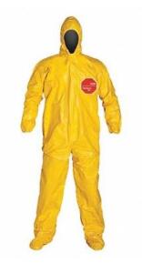 DESCRIPTION: (4) CHEMICAL RESISTANT COVERALLS BRAND/MODEL: DUPONT/QC122TYLXL000400 INFORMATION: HOODED/YELLOW/STORM FLAP RETAIL$: $38.96 EACH SIZE: XL